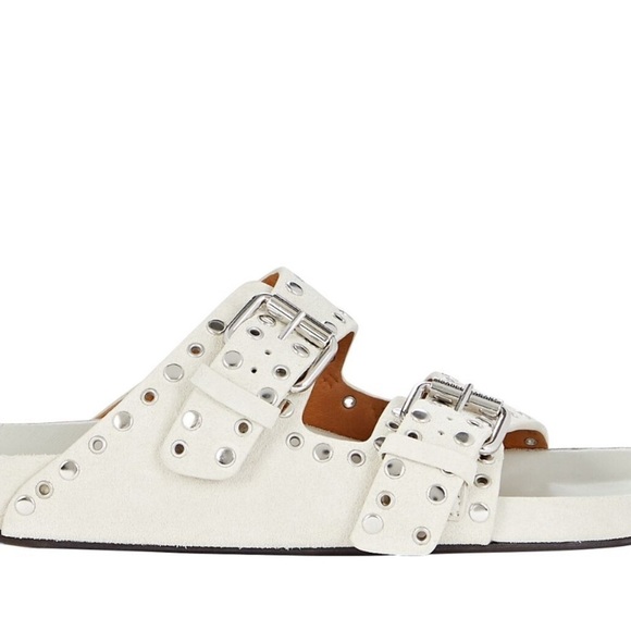 - - Isabel Marant Lenyo Studded Suede Sandals - Picture 6 of 12